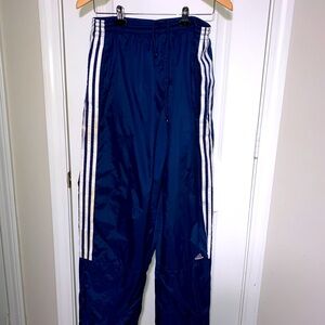 Vintage Adidas Men’s Blue mesh lined Track Pants XL adjustable cuff
